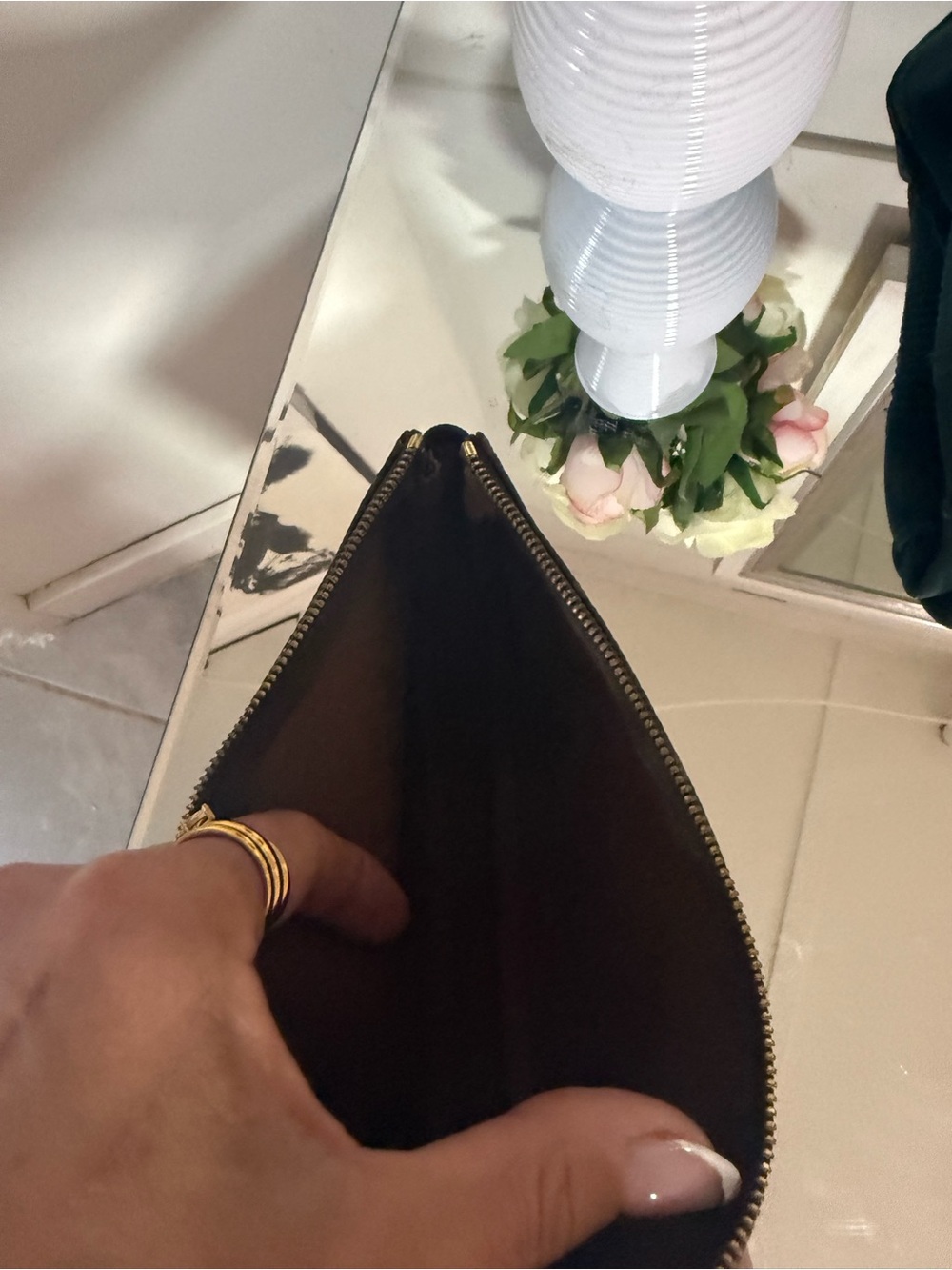Louis Vuitton Monogram Canvas Mini Wristlet in Brown - Picture 4 of 13